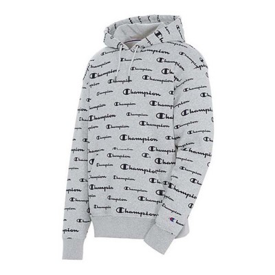 white champion all over print hoodie