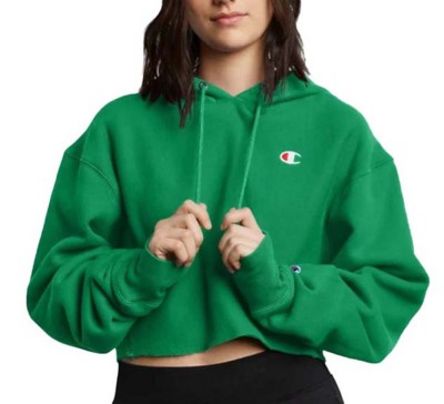 champion green hoodie women's