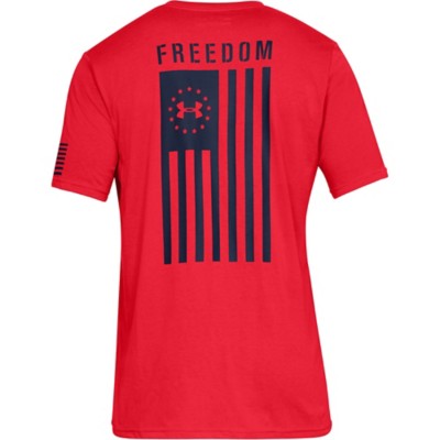 under armour red white and blue shirt