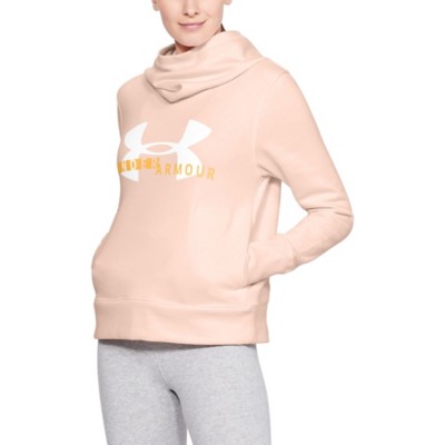 under armour cotton fleece logo hoodie