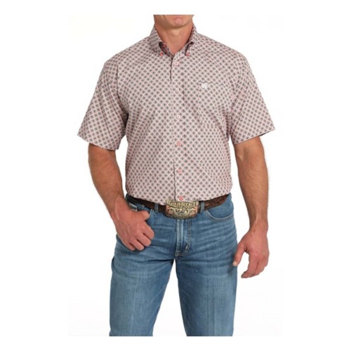 Men's Cinch Western Floral Geo Print Button Up Shirt