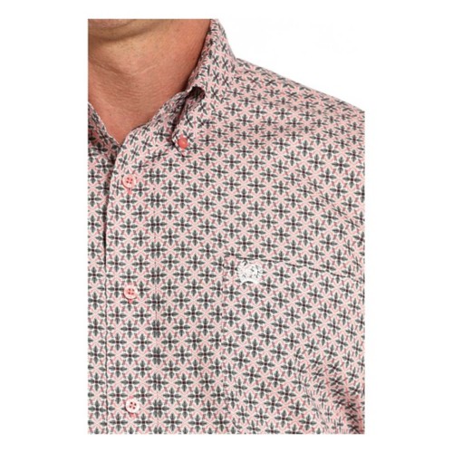 Men's Cinch Western Floral Geo Print Button Up Shirt