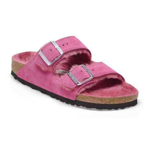 Birkenstock Arizona Shearling Plaid Red