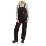 Women's Carhartt Relaxed Fit Washed Duck Insulated Overalls - Thumbnail 1 of 3