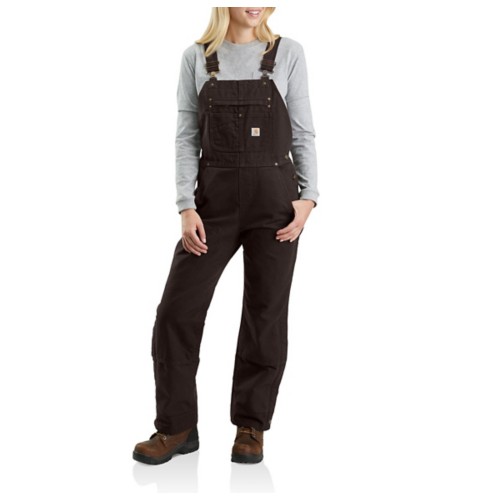 Women's Carhartt Relaxed Fit Washed Duck Insulated Overalls - Primary Image