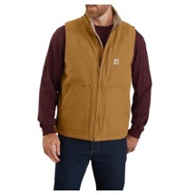 Men's Carhartt Loose Fit Washed Duck Sherpa-Lined Mock Vest