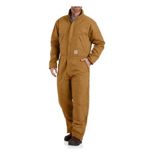 Carhartt Men&s Loose Fit Washed Duck Insulated Coverall | Brown | 2XL