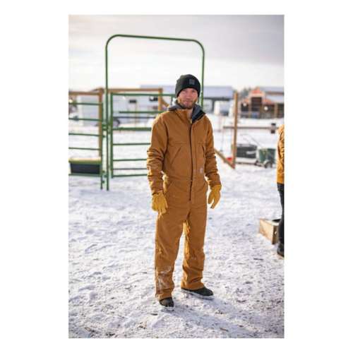 Carhartt Men&s Loose Fit Washed Duck Insulated Coverall | Brown | 2XL