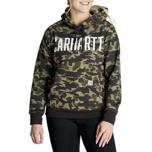 Women's Carhartt Relaxed Fit Midweight Camo Graphic Hoodie