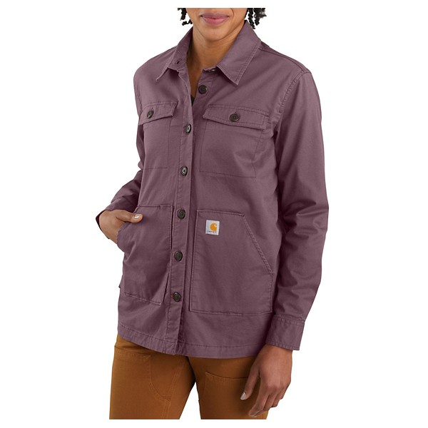 Women's Carhartt Loose Fit Midweight Twill Long-Sleeve Jersey-Lined Shirt product image