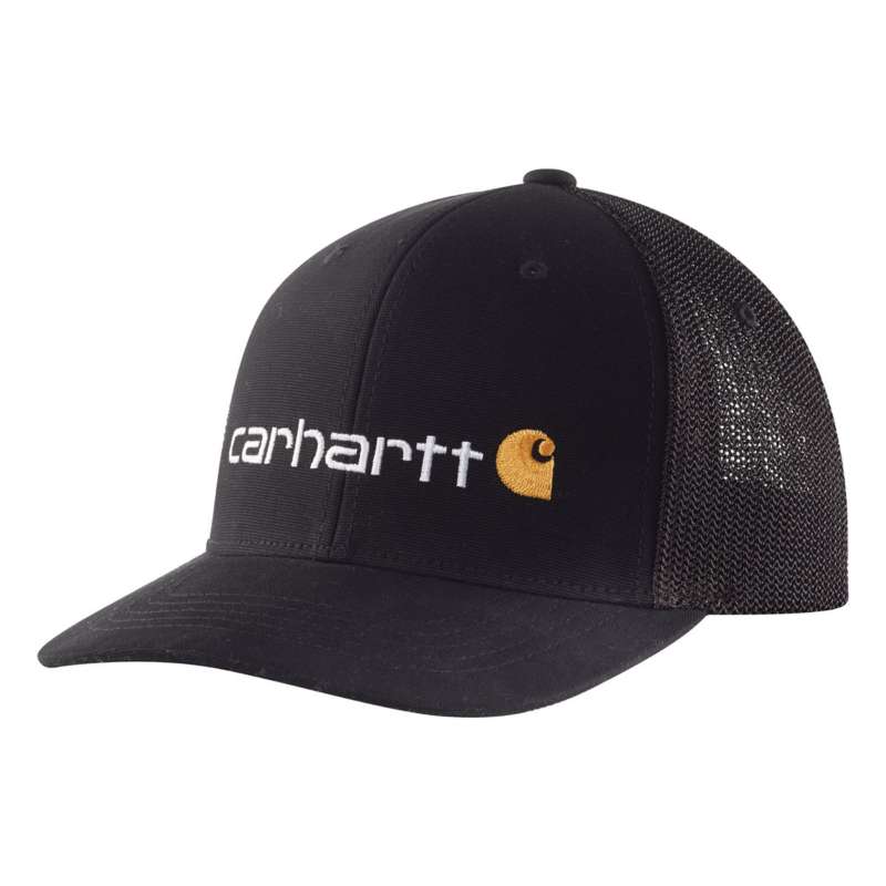 Adult Carhartt Rugged Flex® Fitted Canvas Mesh-Back Logo Graphic Flexfit Hat
