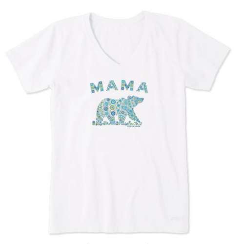 Women's Life is Good Primal Mama Bear Crusher T-Shirt