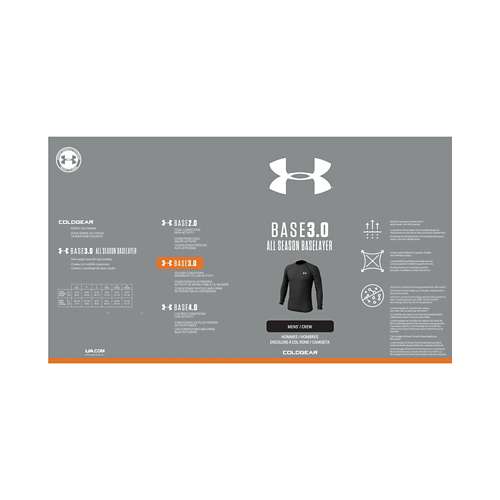 Under Armour Men's Coldgear Base 3.0 Crew Black