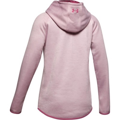 pink and grey under armour hoodie