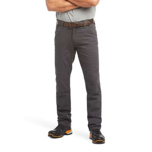 Men's Ariat Rebar M4 Low Rise DuraStretch Made Tough Double Front Stackable Straight Chino Work Pants