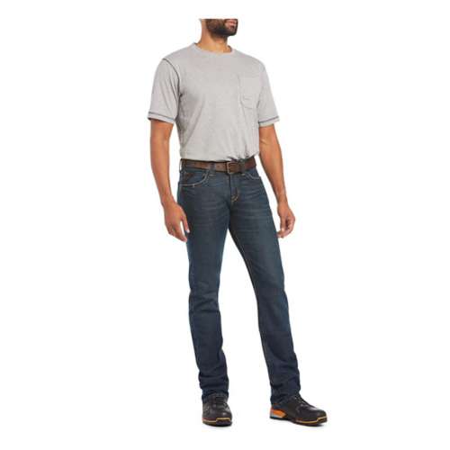 Men's Ariat Rebar M7 DuraEdge Stackable Slim Fit Straight Jeans