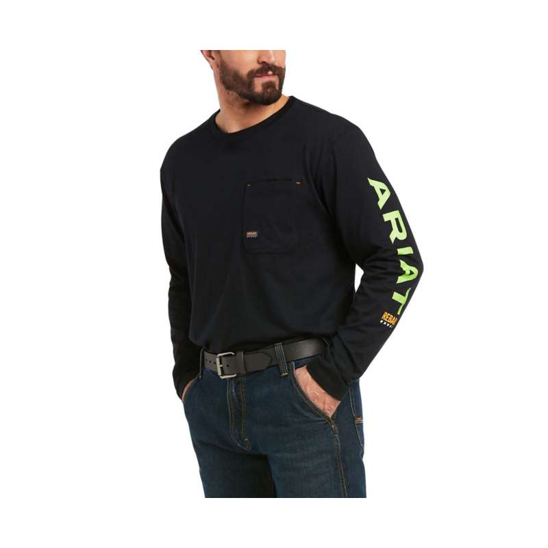 Men's Ariat Rebar Workman Logo Long Sleeve T-Shirt