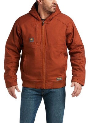 Men's Ariat Rebar DuraCanvas Hooded Shell Jacket