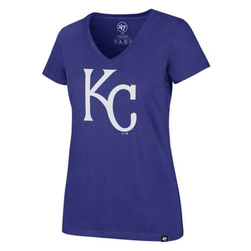 47 Brand Women's Kansas City Royals Ultra Rival Imprint V-Neck T-Shirt