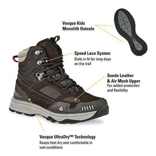 Big Boys' Vasque Breeze Ultradry Waterproof Hiking Boots