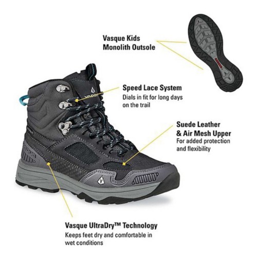Big Kids' Vasque Breeze AT Ultradry Waterproof Hiking Boots