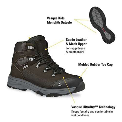 Big Boys' Vasque ST. Elias Ultradry Shoes Waterproof Hiking Boots