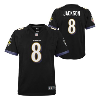 Nike Men's Baltimore Ravens Lamar Jackson #8 Atmosphere Grey Game Jersey