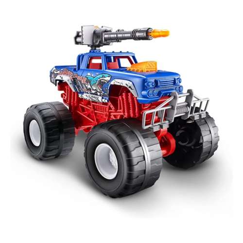 Monster Trucks Race Through a Snowball Avalanche!