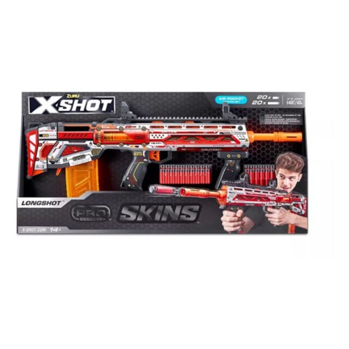 X-Shot Skins Pro Series Longshot Foam Blaster with 40 Darts