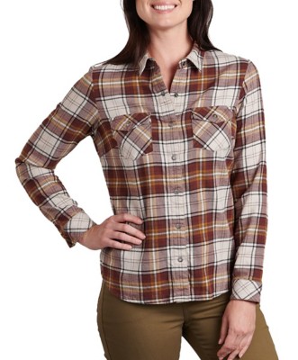 Women's Kuhl Tess Flannel Long Sleeve Button Up Shirt