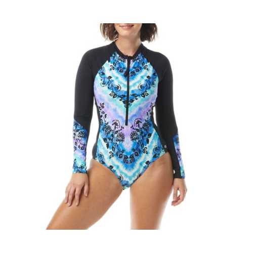 Women S Beach House Sport Sculpt Long Sleeve Zip Front One Piece Swimsuit Scheels Com