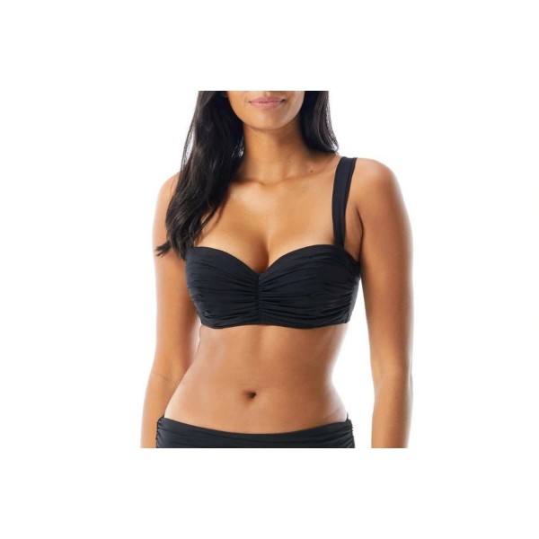 Women's Coco Reef Charisma Bandeau Swim Bikini Top Contemporary 36/38D Cast Black