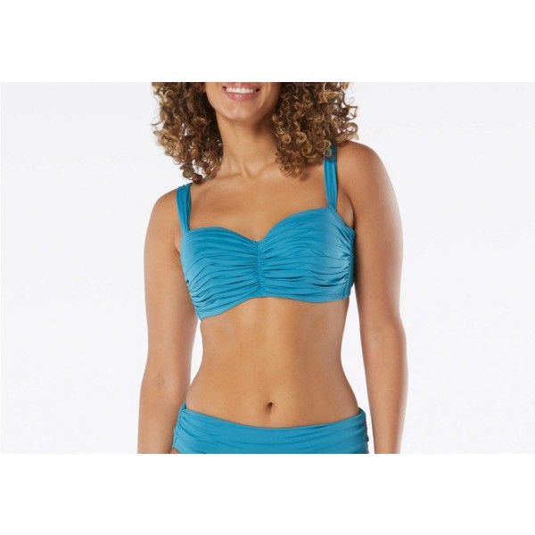 Women's Coco Reef Charisma Bandeau Swim Bikini Top Contemporary 36/38DD Moonstone Blue