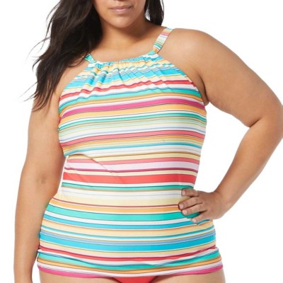 Women's Beach House Plus Size Blair High Neck Swim Tankini