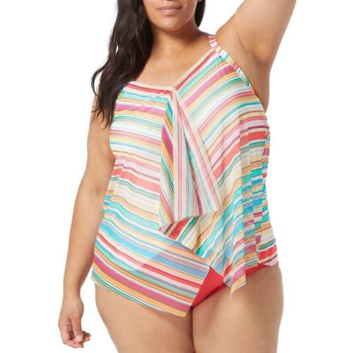 Women's Beach House Plus Size Kerry Mesh Layer Underwire Swim Tankini