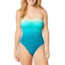 Women's Coco Contours Adore Shirred Bandeau Bra Sized One Piece Swimsuit