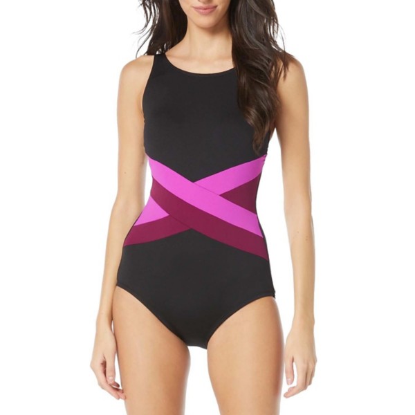 Women’s Gabar High Neck One Piece Swimsuit 8 Plum