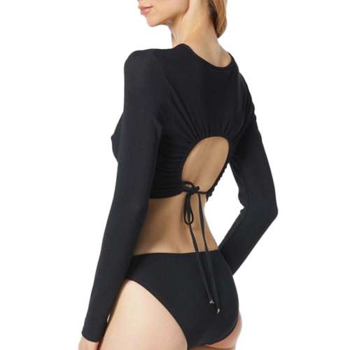 Women's Michael Kors Crop Shirt Swim Cover Up