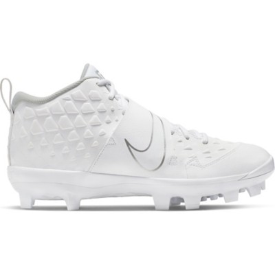 all white metal cleats