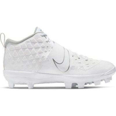 white high top baseball cleats