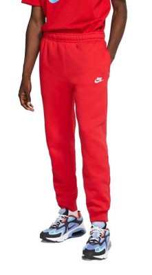 grey and red nike joggers