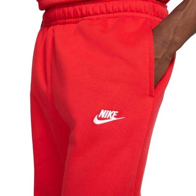 nike club fleece joggers red