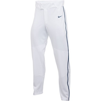 nike baseball pants white with navy piping
