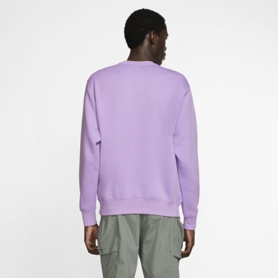 nike club crew neck sweat in pale purple