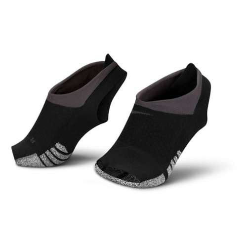 NIKE GRIP Black, Grey, White Fitness Toeless/Heelless Footie Socks. Sz Med.  NEW.