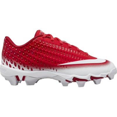 red white and blue metal cleats