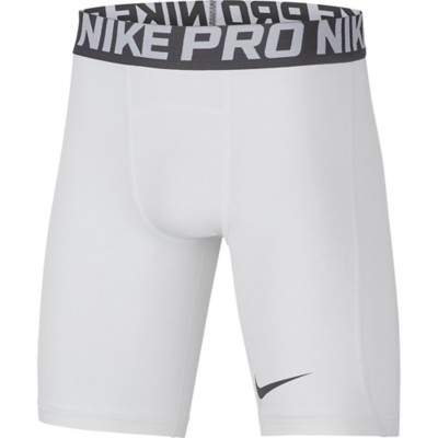 white nike pro compression shorts