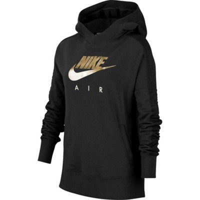 black and metallic gold hoodie