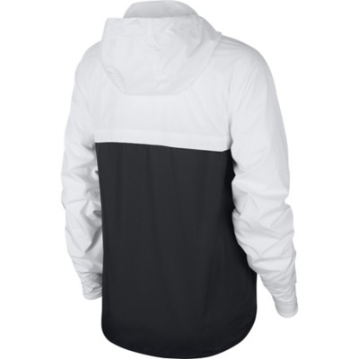 nike women's black and white windbreaker