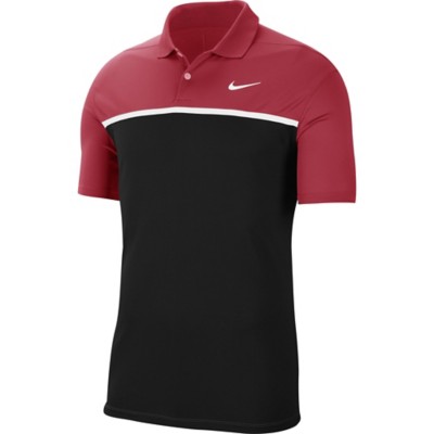 black and white nike golf shirt